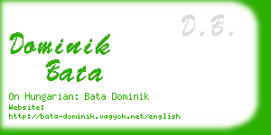 dominik bata business card